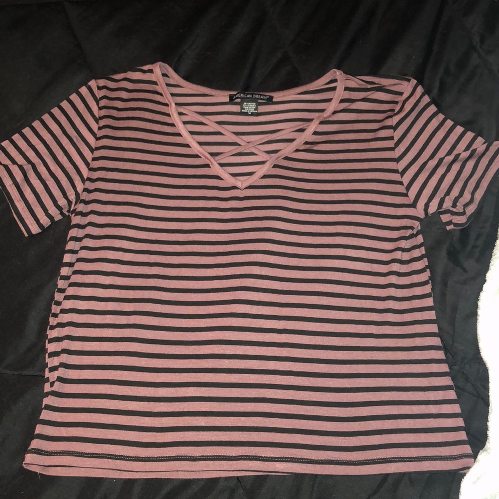 Purple and black crop top